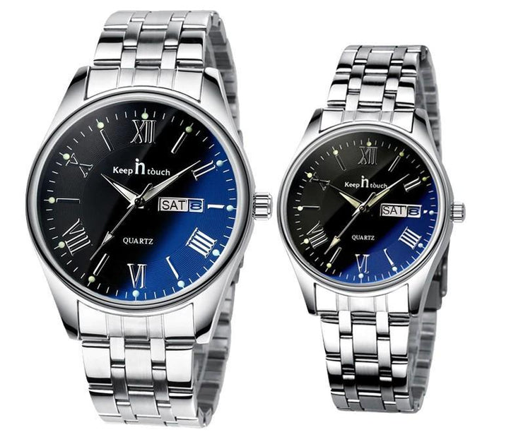 Couples Steel Watch Set - Urban Village Co.