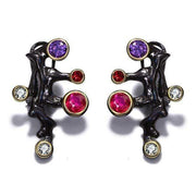 Black Carnival CZ Stones Studs - Urban Village Co.