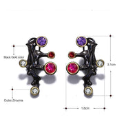 Black Carnival CZ Stones Studs - Urban Village Co.