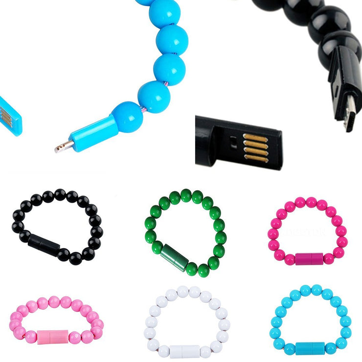 Micro USB  Charging Cable Beads Bracelet - Urban Village Co.