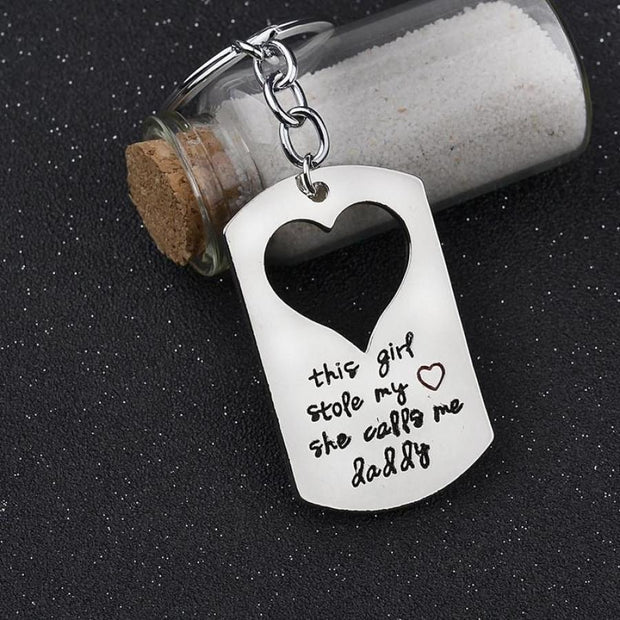 "She Stole My Heart" Necklace & Keychain Set - Urban Village Co.