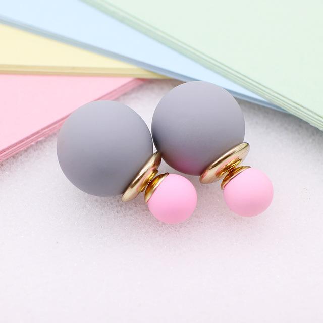 Free-Double Side Pearl Ball Studs - Urban Village Co.