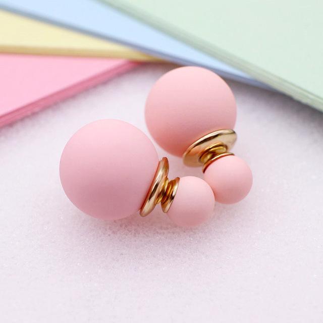 Free-Double Side Pearl Ball Studs - Urban Village Co.