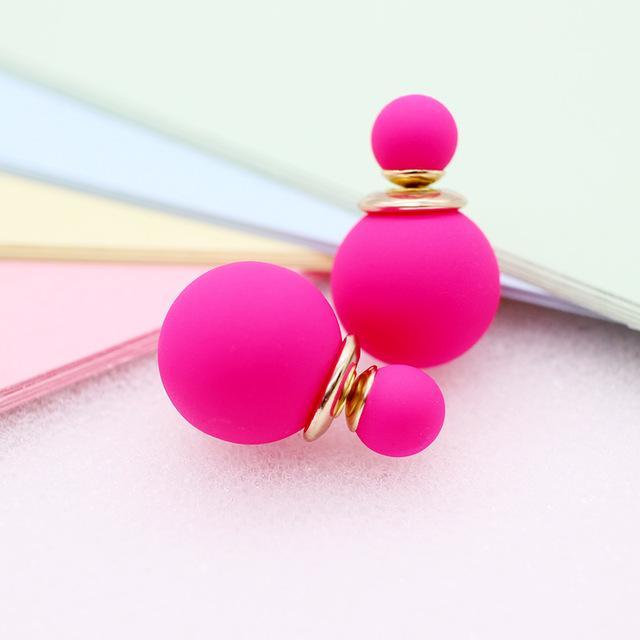 Free-Double Side Pearl Ball Studs - Urban Village Co.