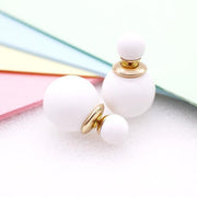 Free-Double Side Pearl Ball Studs - Urban Village Co.