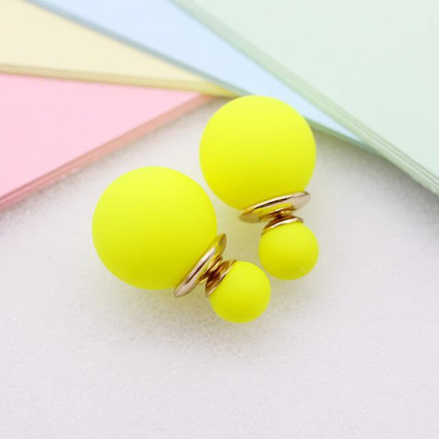 Free-Double Side Pearl Ball Studs - Urban Village Co.