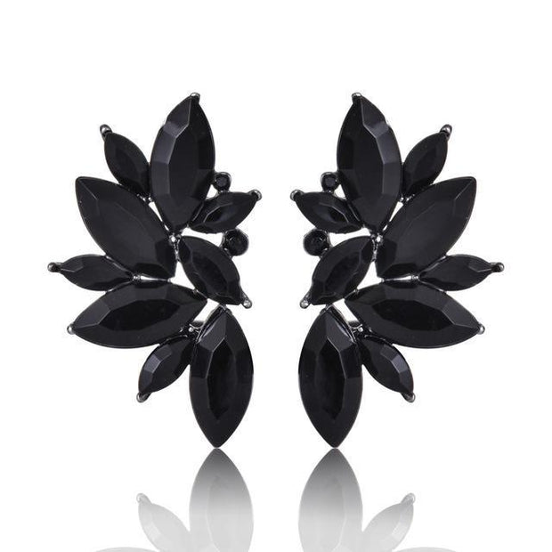 Black Crystal Earrings - Urban Village Co.