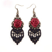 Vampire Red Rose Earrings - Urban Village Co.