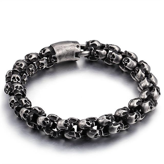 Stainless Steel Skull Bracelet - Urban Village Co.