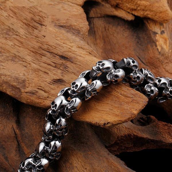 Stainless Steel Skull Bracelet - Urban Village Co.