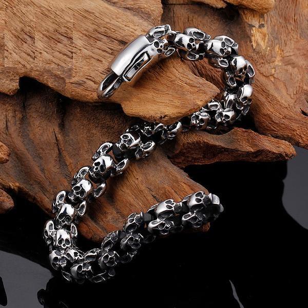 Stainless Steel Skull Bracelet - Urban Village Co.