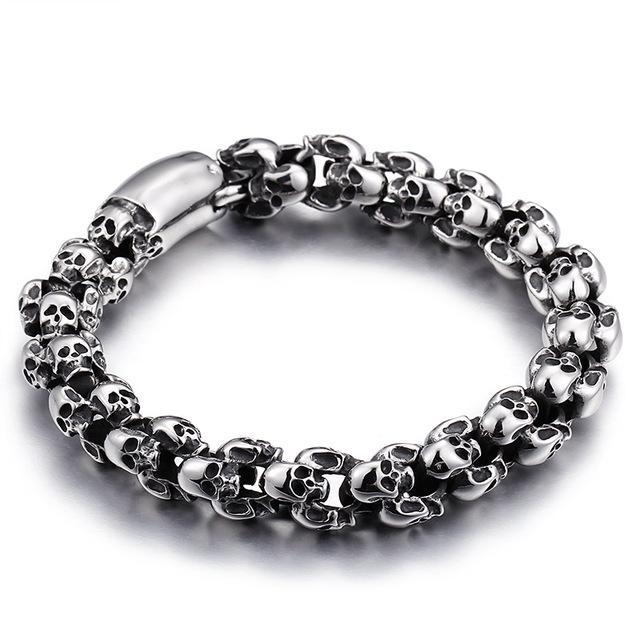 Stainless Steel Skull Bracelet - Urban Village Co.