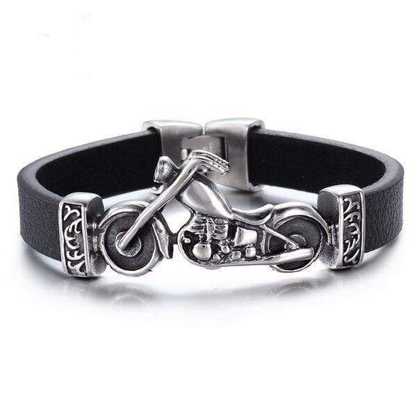 Stainless Steel Motorcycle Charm Bracelet - Urban Village Co.