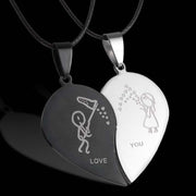 Catching Hearts Couples Necklace - Urban Village Co.