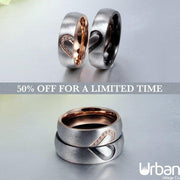 One Heart Couple's Rings - Urban Village Co.