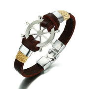 Classic Nautical Leather Bracelet Bangle - Urban Village Co.
