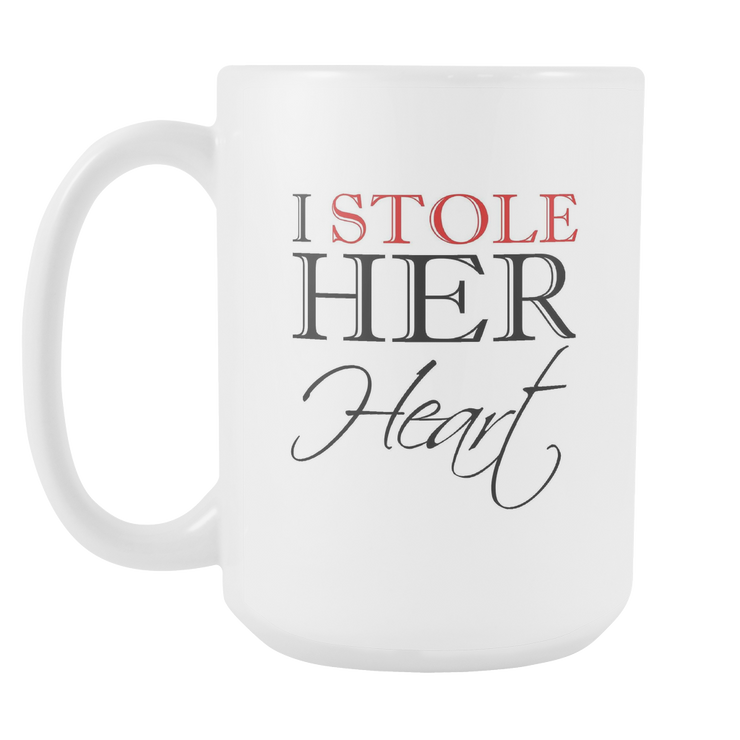 I Stole Her Heart, So I'm Stealing His Last Name Couple's Mugs - Urban Village Co.