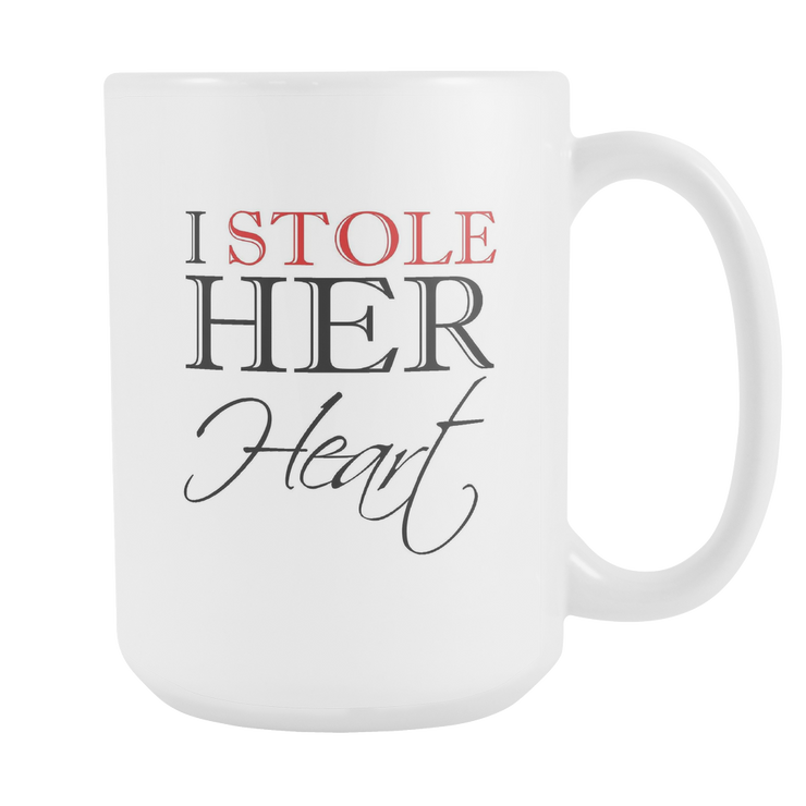 I Stole Her Heart, So I'm Stealing His Last Name Couple's Mugs - Urban Village Co.