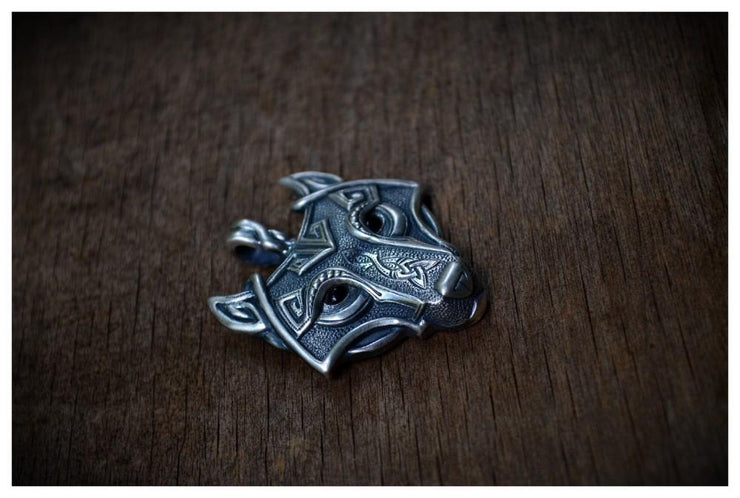 Norse Wolf Head Pendant - Urban Village Co.