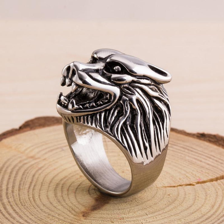 Punk Wolf Ring - Urban Village Co.