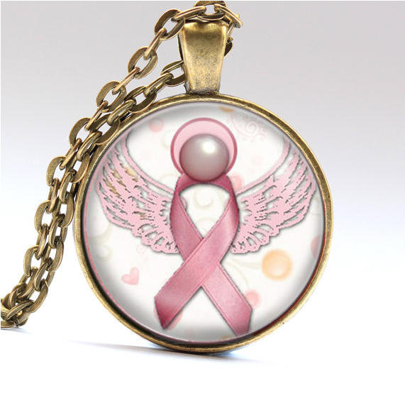 Breast Cancer Awareness Angel Pendant - Urban Village Co.