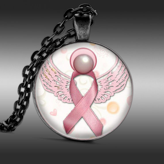 Breast Cancer Awareness Angel Pendant - Urban Village Co.