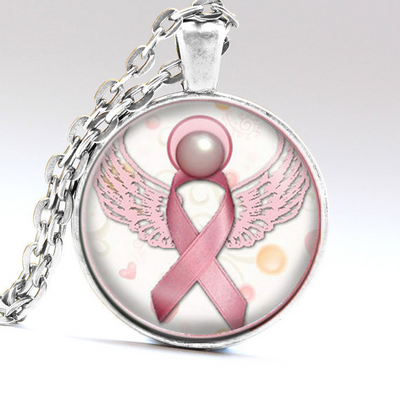 Breast Cancer Awareness Angel Pendant - Urban Village Co.