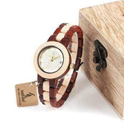 Women's Two-tone Wooden Watch - Urban Village Co.