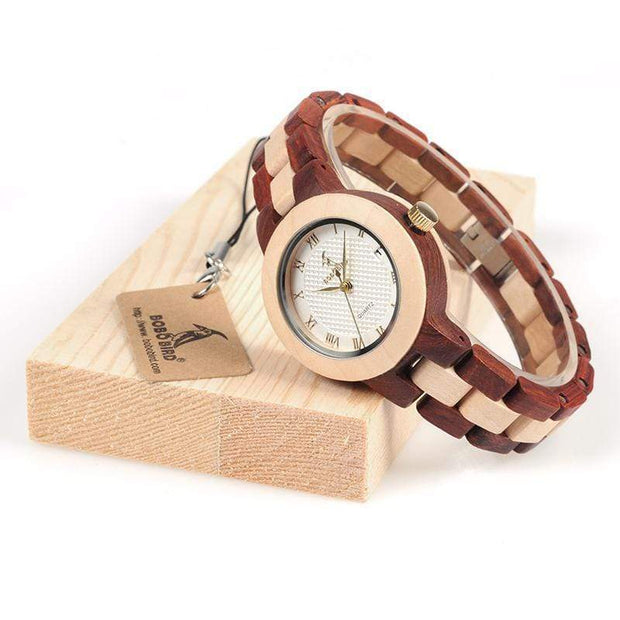 Women's Two-tone Wooden Watch - Urban Village Co.